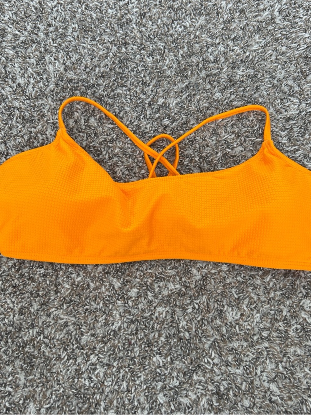 Women’s Strappy Orange Bikini Top - Vibrant Orange Swim